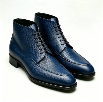 Exceptional Soft-Grain Pebbled Leather Derby Boots