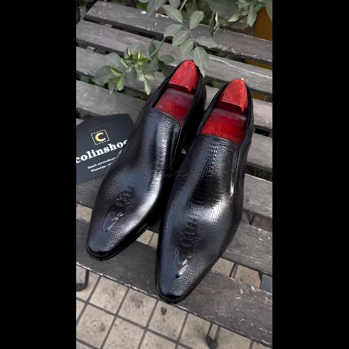 Men's Genuine Leather Business Casual Exotic Shoes
