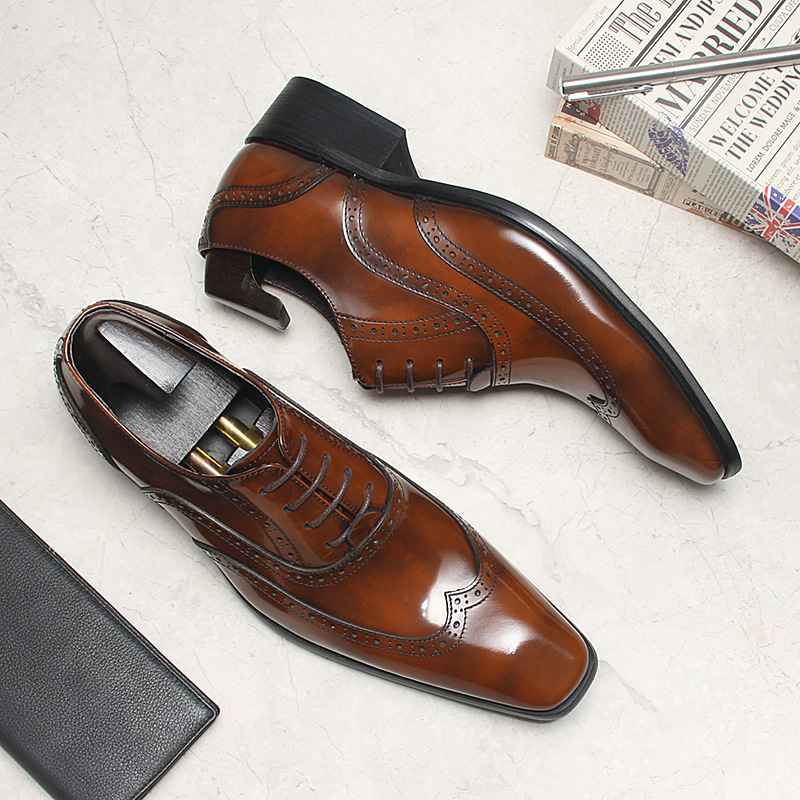 Refined Men's Lace-Up Shoes for Business and Formal Wear