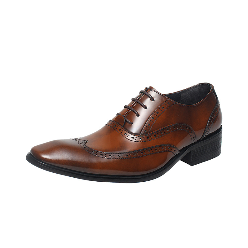 Regent Refined Genuine Leather Brogue Dress Shoes