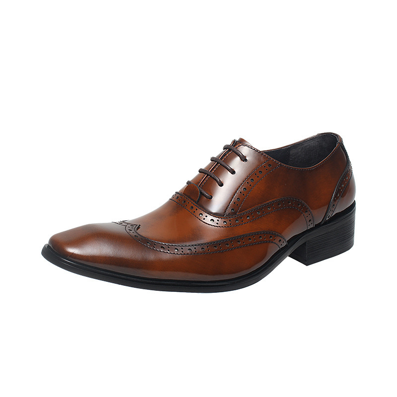 Regent Refined Genuine Leather Brogue Dress Shoes