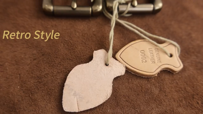 Men’s Genuine Leather Belt with Vintage Buckle