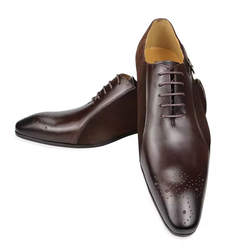 Day-to-Night Essential Suede/Leather Oxfords-Colinshoes