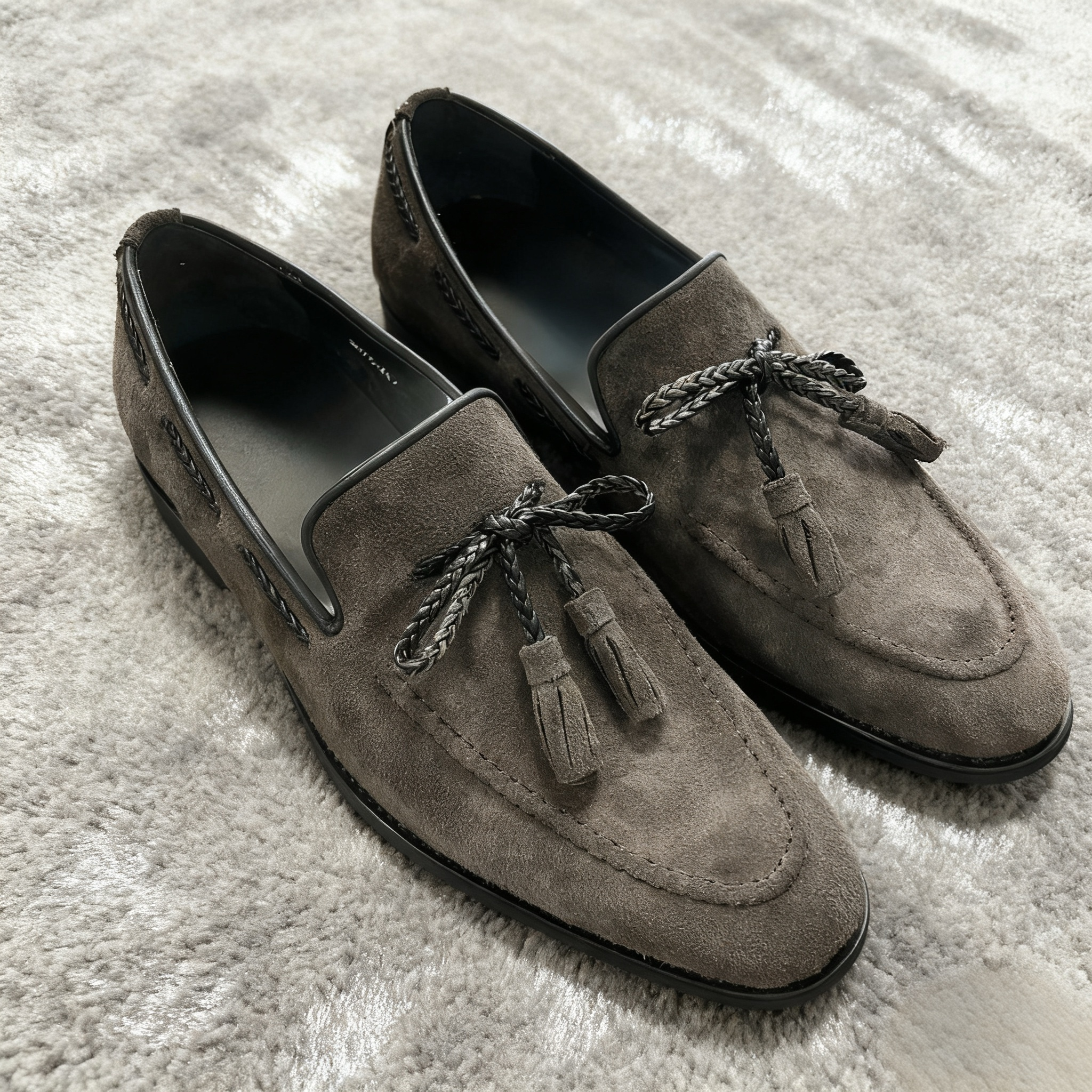 Suede Tassel Loafers for Men – Premium Style | colinshoes