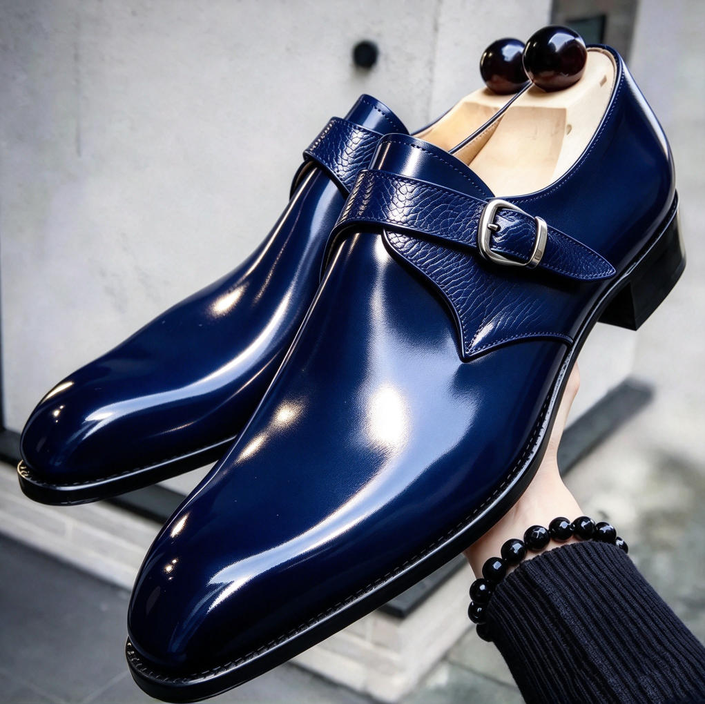 Sterling Genuine Leather Monk Strap Shoes