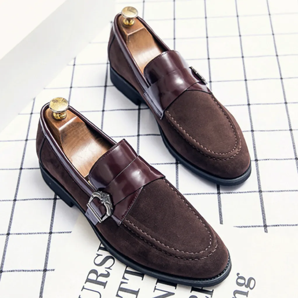 Suede Buckle Dress Loafers for Men – ColinShoes
