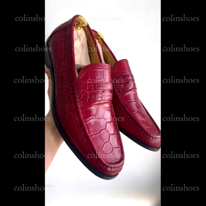 Genuine Leather Exotic Loafers Dress Shoes