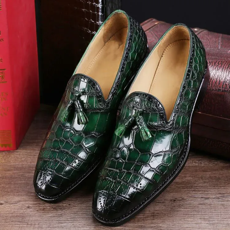 Exotic Leather Tassel Loafers for Men – ColinShoes