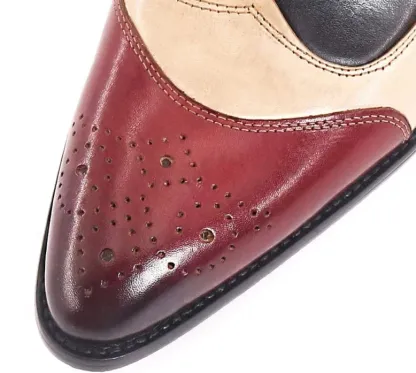 Top view highlighting lace structure and open heel design-Colinshoes