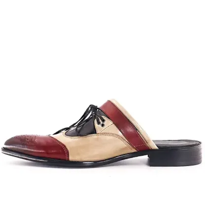 Art-Inspired Hybrid Brogue Monk Strap Mules-Colinshoes