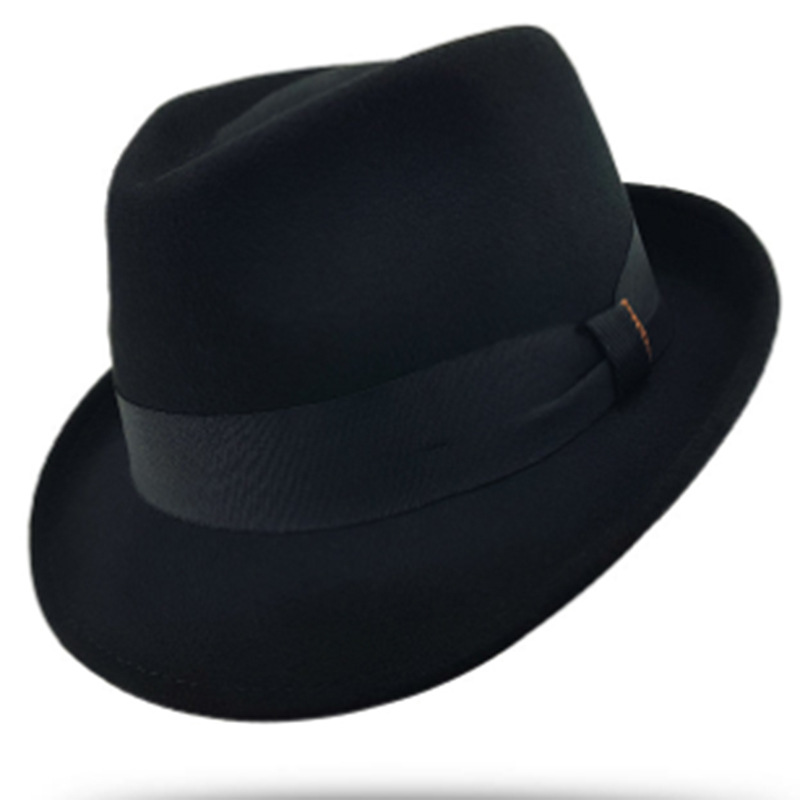 Wool Blend Fedora Bow Hat in Classic Colors