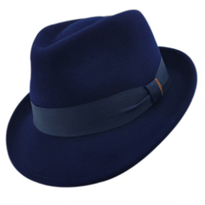 Wool Blend Fedora Bow Hat in Classic Colors