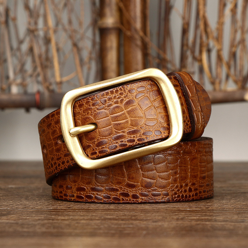 Vintage Crocodile Pattern Belt – Full-Grain Craft | colinshoes