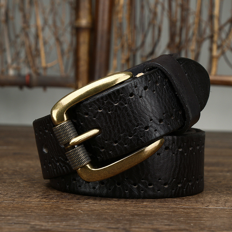 Fashion Hollow Leather Belt for Men – Trendy Accessory | colinshoes