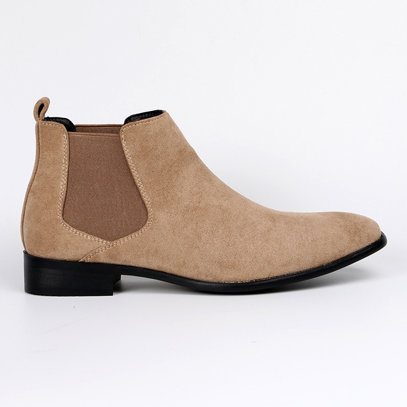 Elegant Men’s Suede Dress Chelsea Boots