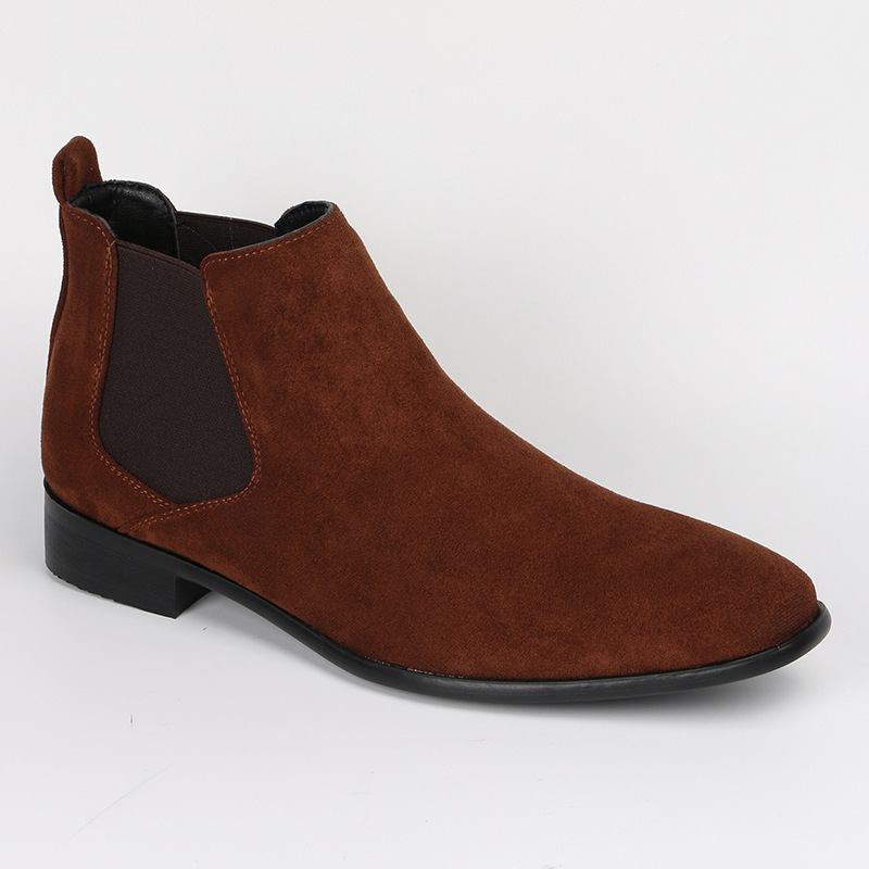 Elegant Men’s Suede Dress Chelsea Boots