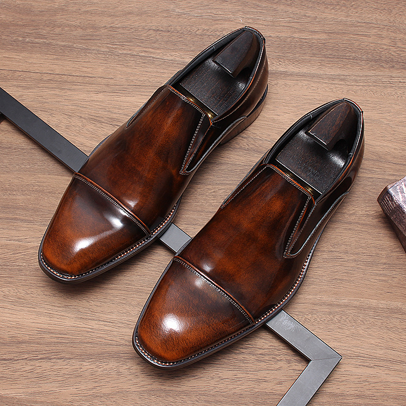 Exquisite Leather Business Wedding Dress Shoes 