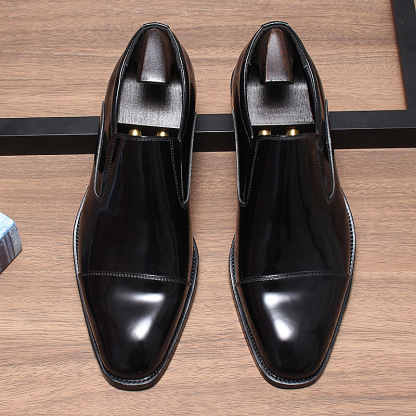 Exquisite Leather Business Wedding Dress Shoes 