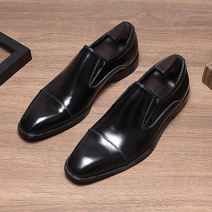 Exquisite Leather Business Wedding Dress Shoes 