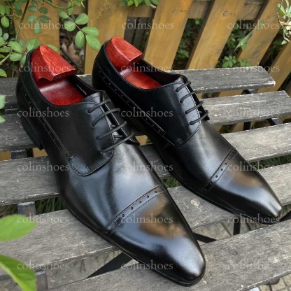 Professional Cap Toe Oxfords with Signature Floral Sole-Colinshoes