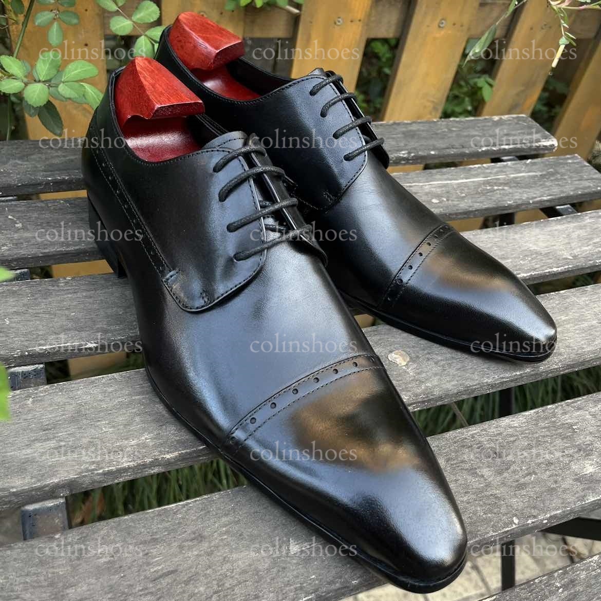 Professional Cap Toe Oxfords with Signature Floral Sole-Colinshoes