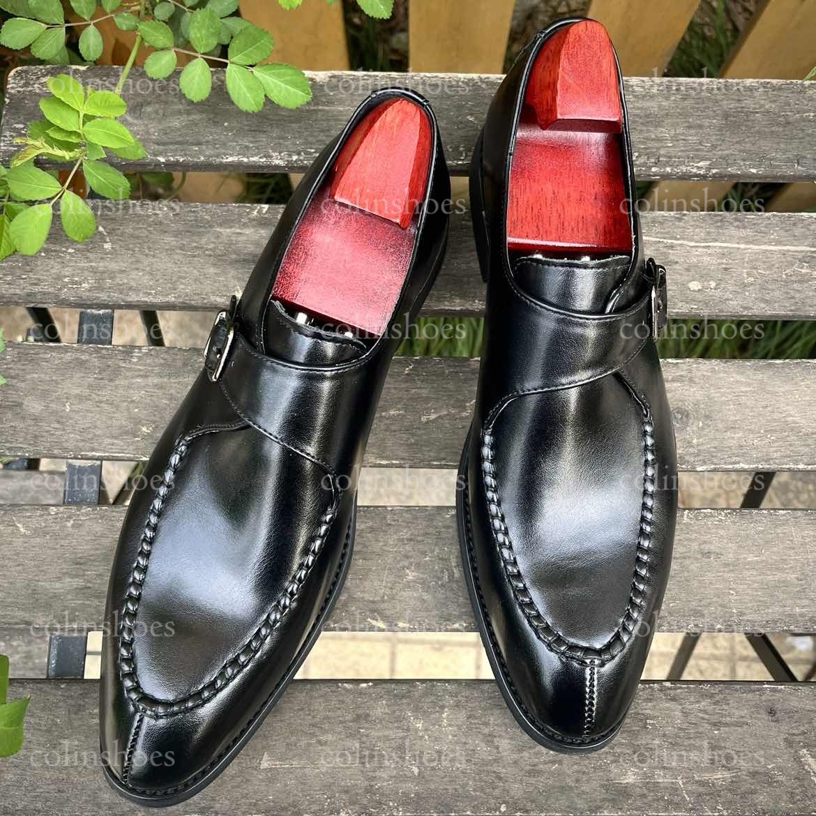 Timeless Split Toe Single Strap Dress Monks-Colinshoes