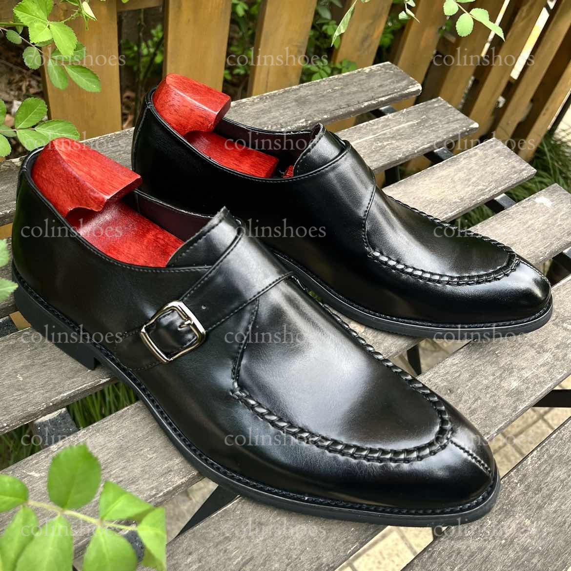 Timeless Split Toe Single Strap Dress Monks-Colinshoes