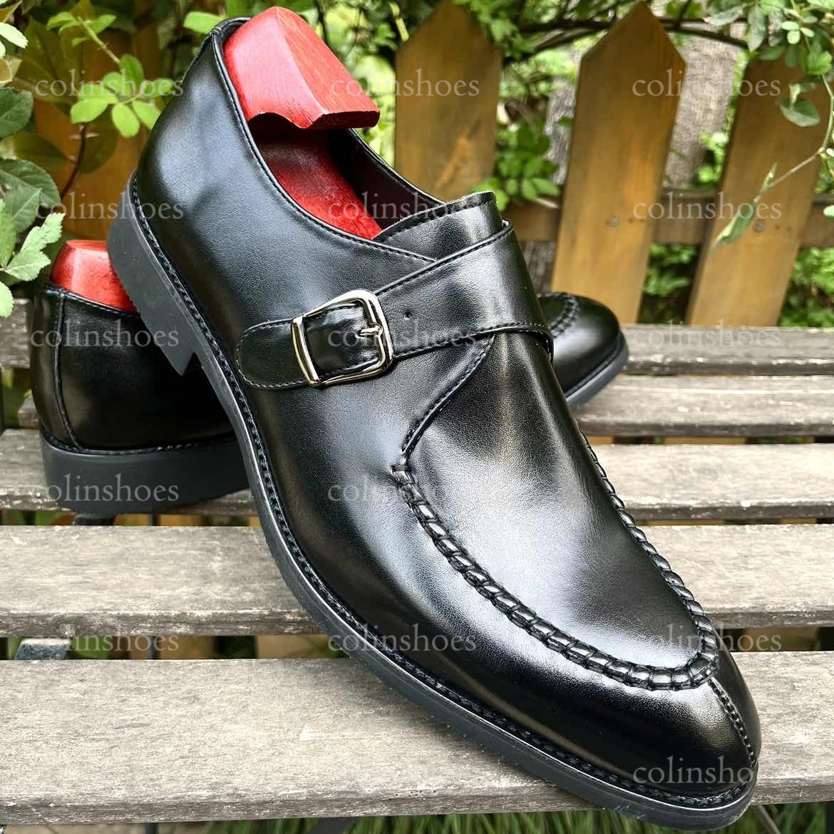 Timeless Split Toe Single Strap Dress Monks-Colinshoes