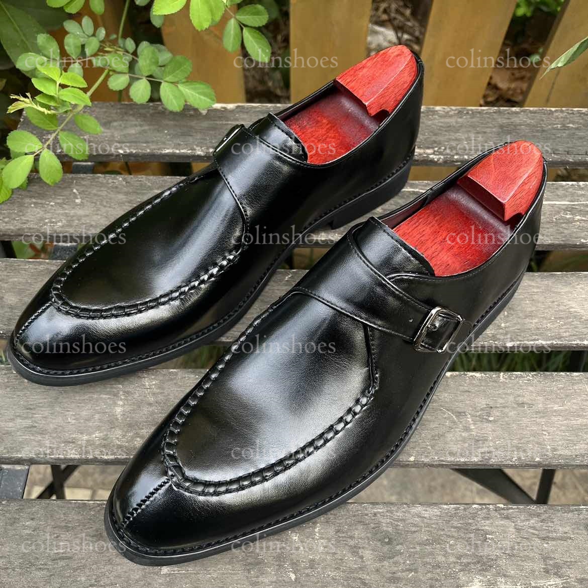 Timeless Split Toe Single Strap Dress Monks-Colinshoes