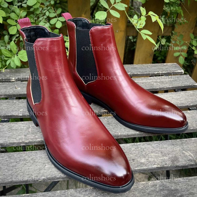 Classic Glossy Effortless Slip-On Chelsea Boots-Colinshoes