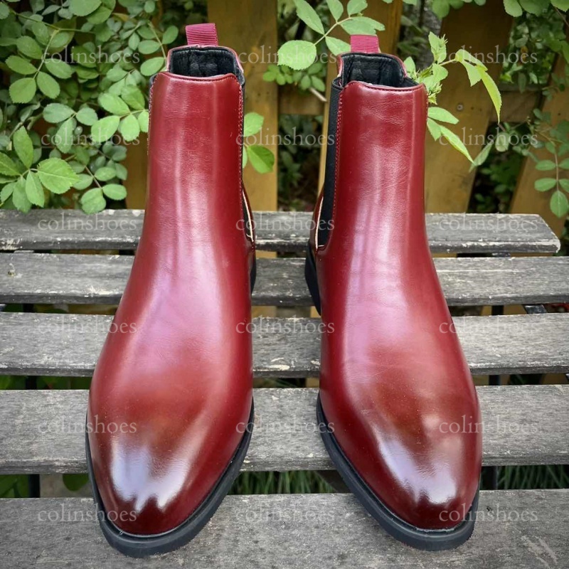 Classic Glossy Effortless Slip-On Chelsea Boots-Colinshoes