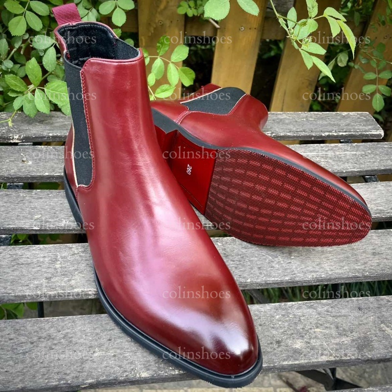 Classic Glossy Effortless Slip-On Chelsea Boots-Colinshoes