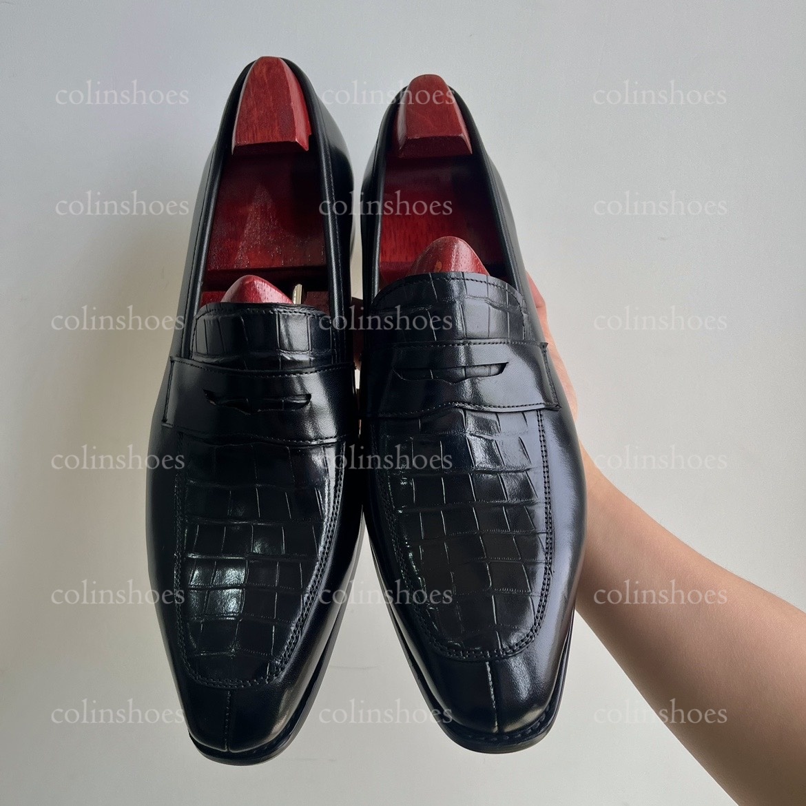 Luxury Exotic Leather Loafers Slip‑On