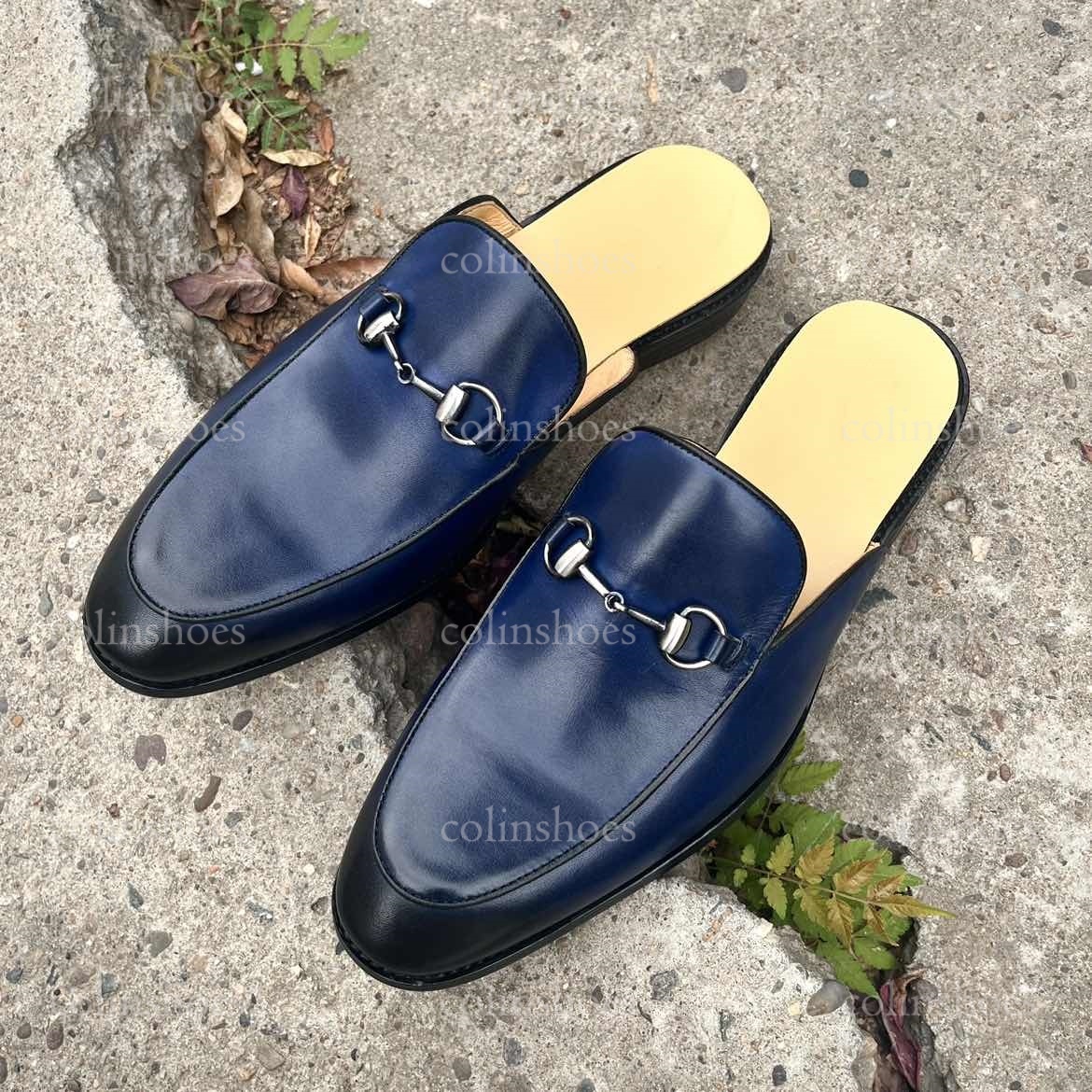 Stylish Slip-on Leather Mules for Men