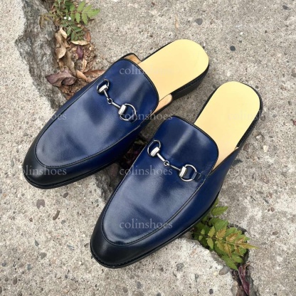 Stylish Slip-on Leather Mules for Men