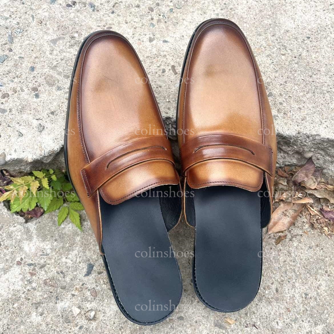 Effortless Luxury Penny Loafers Mules-Colinshoes