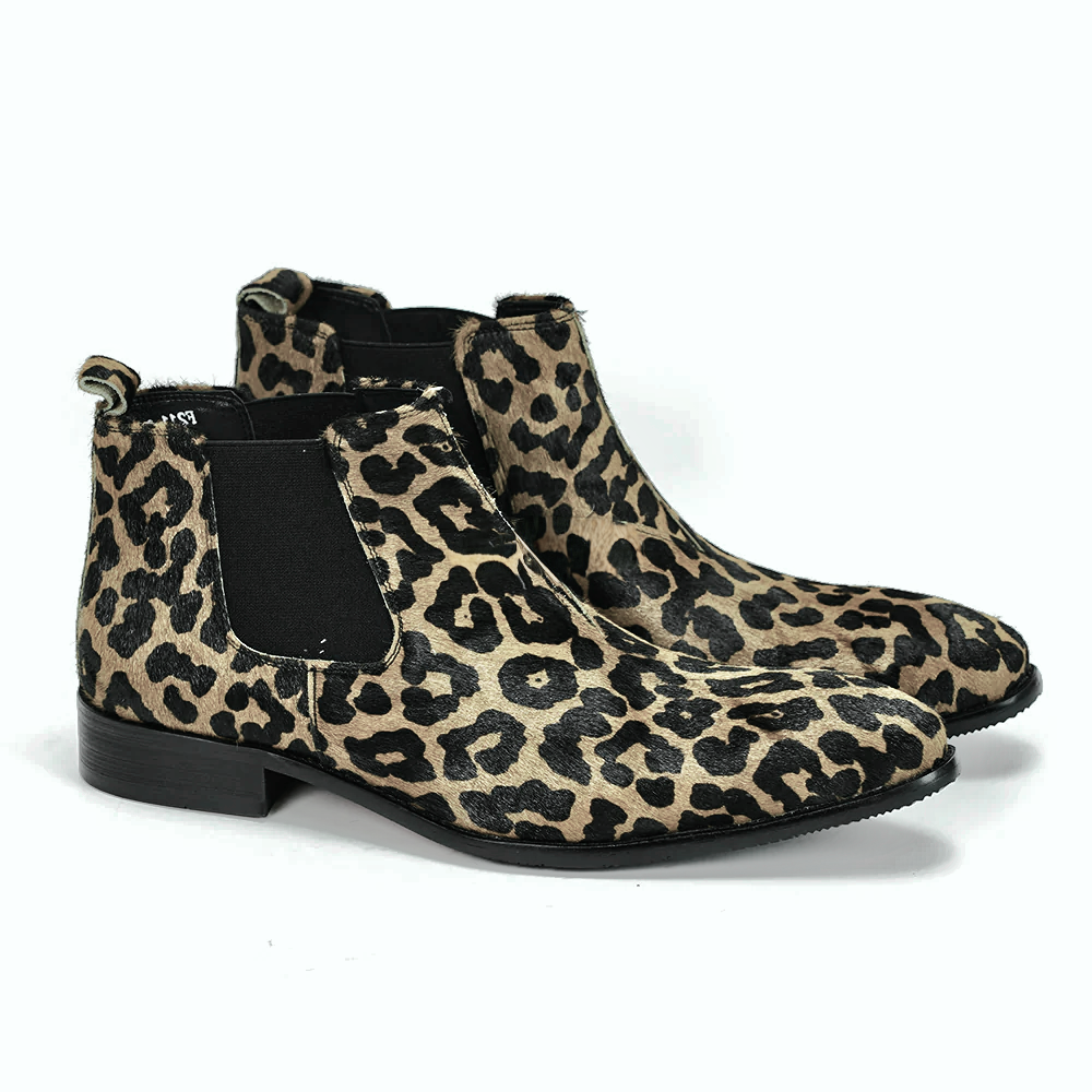 Leopard Print Men’s Chelsea Boots – Stand Out Style | Colinshoes