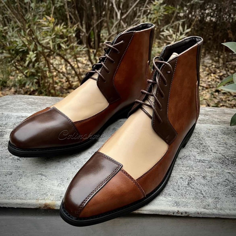 Fashion Pointed Ankle Boots High‑Top Men