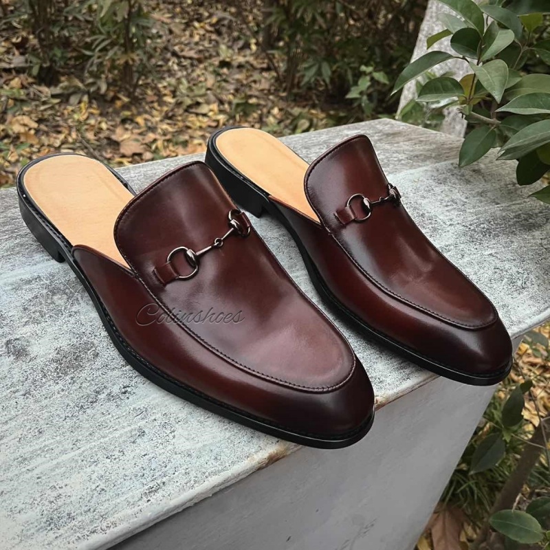Italian Summer Essential Leather Horsebit Mules -Colinshoes