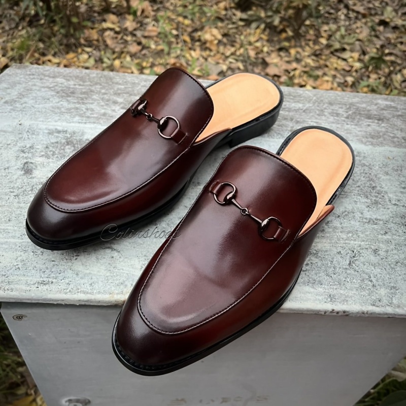 Italian Summer Essential Leather Horsebit Mules -Colinshoes