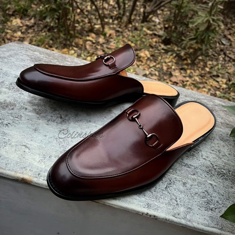 Italian Summer Essential Leather Horsebit Mules -Colinshoes