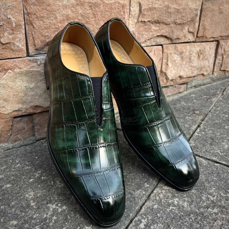 Patchwork Loafers in Exotic Embossed Leather