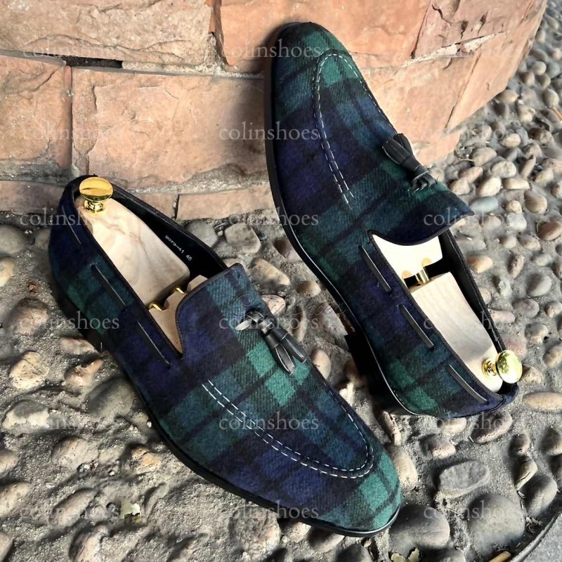 Top-rear shot highlighting loafer structure and texture contrast-Colinshoes