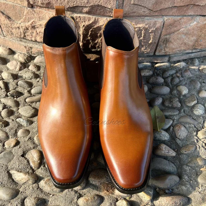 Smart Casual Genuine Leather Chelsea Boots-Colinshoes