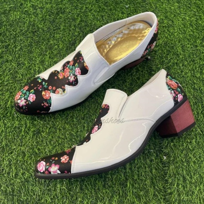 Men's Floral High Heel Loafers – Unique Formal Footwear | ColinShoes