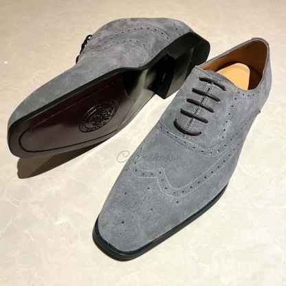 Stylish Suede Brogues for Wedding & Office-Colinshoes