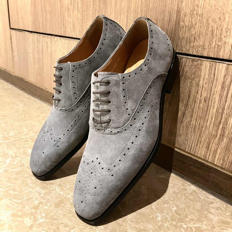 Stylish Suede Brogues for Wedding & Office-Colinshoes