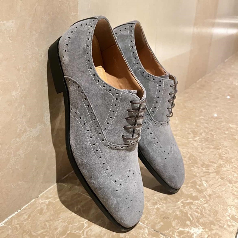 Stylish Suede Brogues for Wedding & Office-Colinshoes