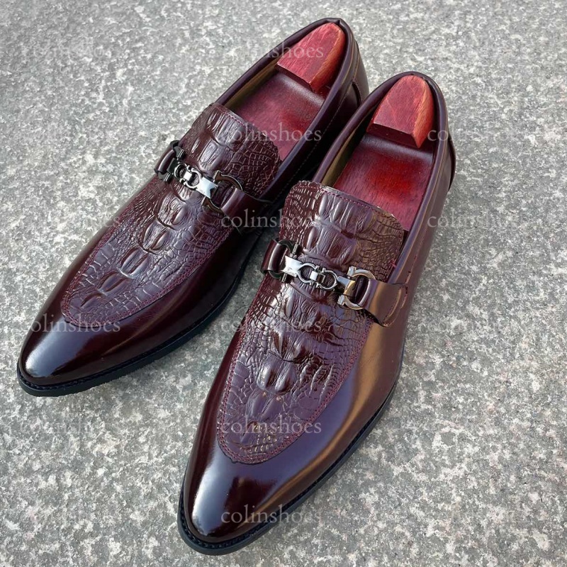 Premium Point-Toe Dress Loafers with Buckle – ColinShoes