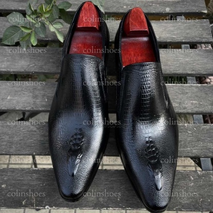 Men’s Exotic Leather Slip-On Dress Loafers